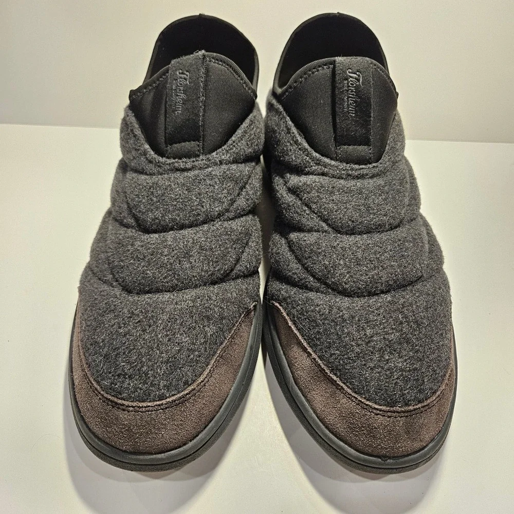 Florsheim Comfortech Mens 11M Javs Grey Wool Quilted Slip On Shoes Slipp‎